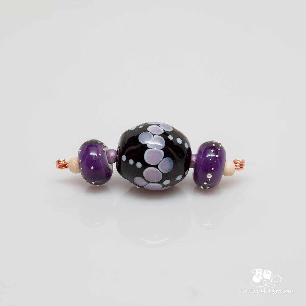 Bead Set - Shades of Purple - Molten Glass Creations