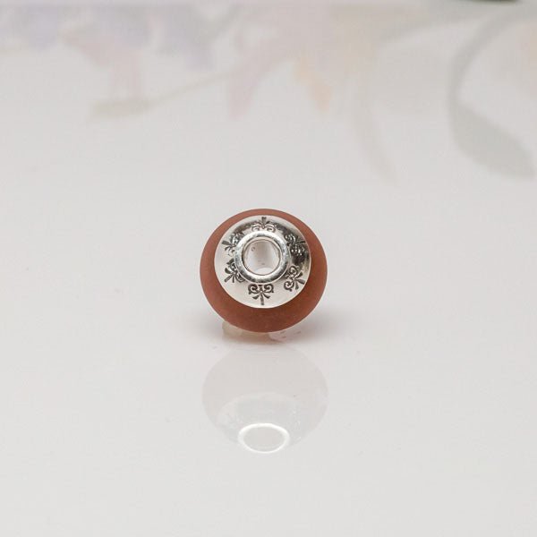 Big Hole Bead - Peach/FDL - Molten Glass Creations