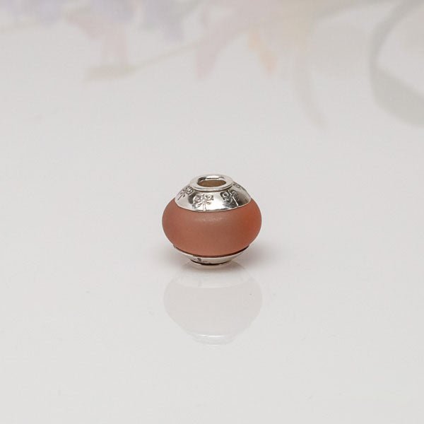 Big Hole Bead - Peach/FDL - Molten Glass Creations