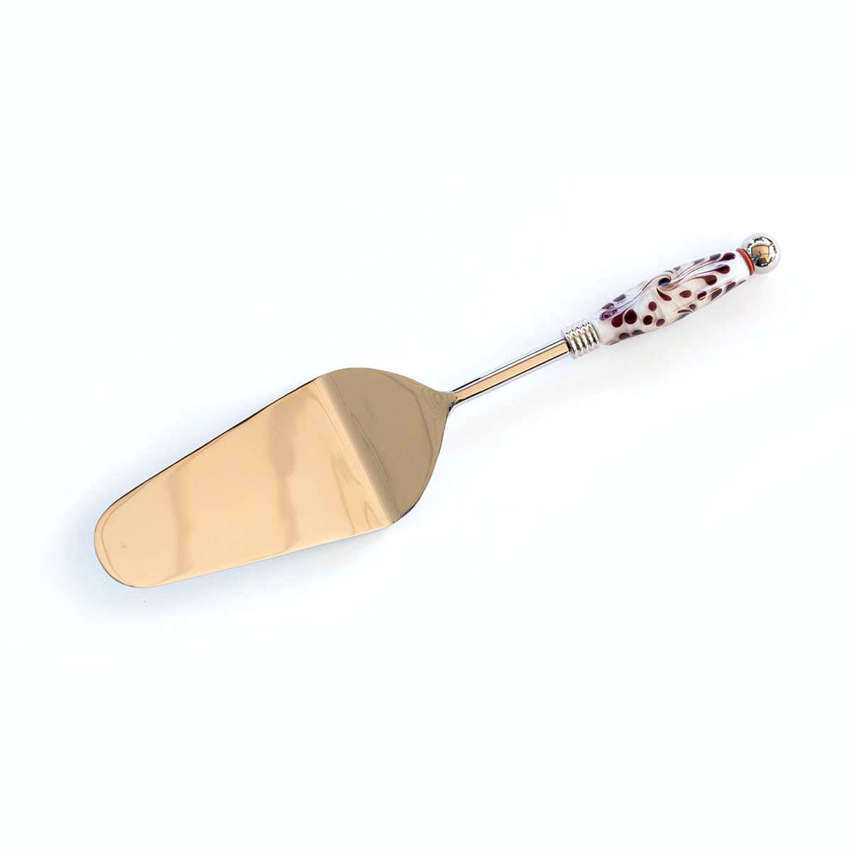 Cake Serving Set - Retro Pattern - Molten Glass Creations