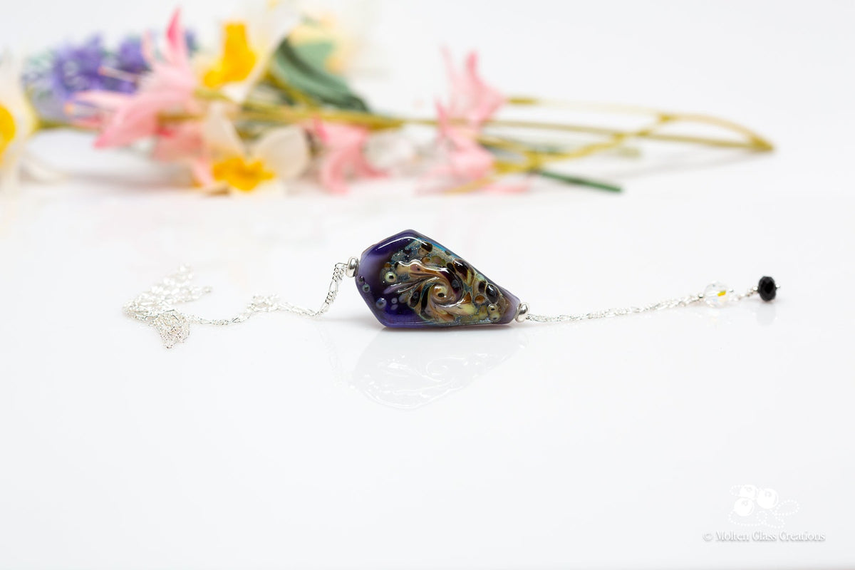 Fly a Kite - Purple Necklace - Molten Glass Creations