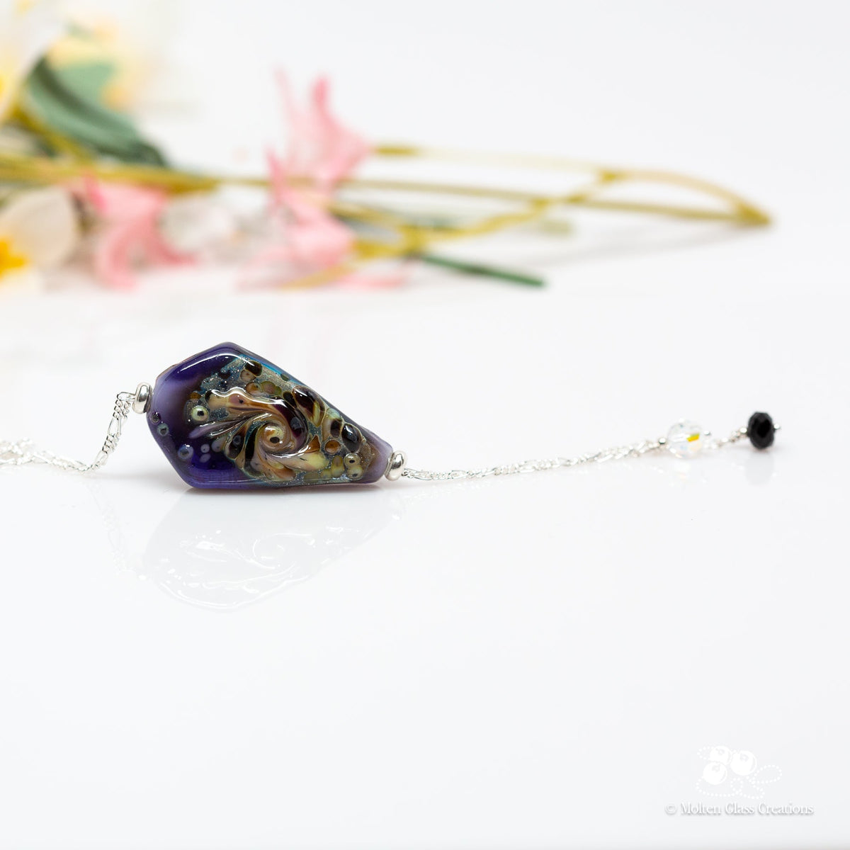 Fly a Kite - Purple Necklace - Molten Glass Creations