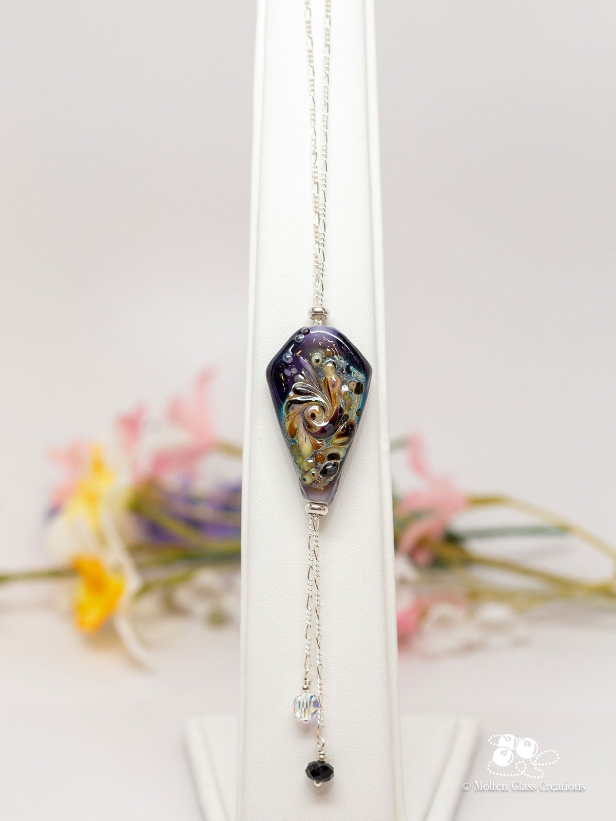 Fly a Kite - Purple Necklace - Molten Glass Creations