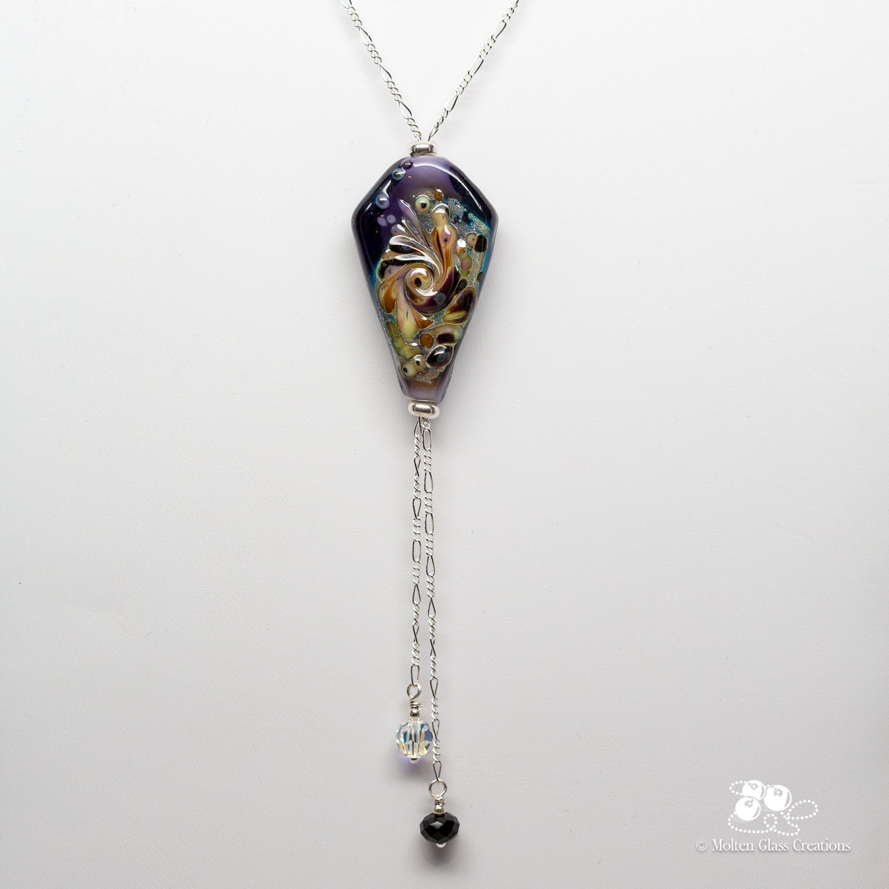 Fly a Kite - Purple Necklace - Molten Glass Creations