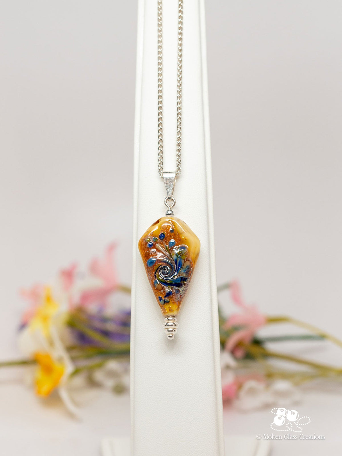 Fly a Kite - Yellow Necklace - Molten Glass Creations