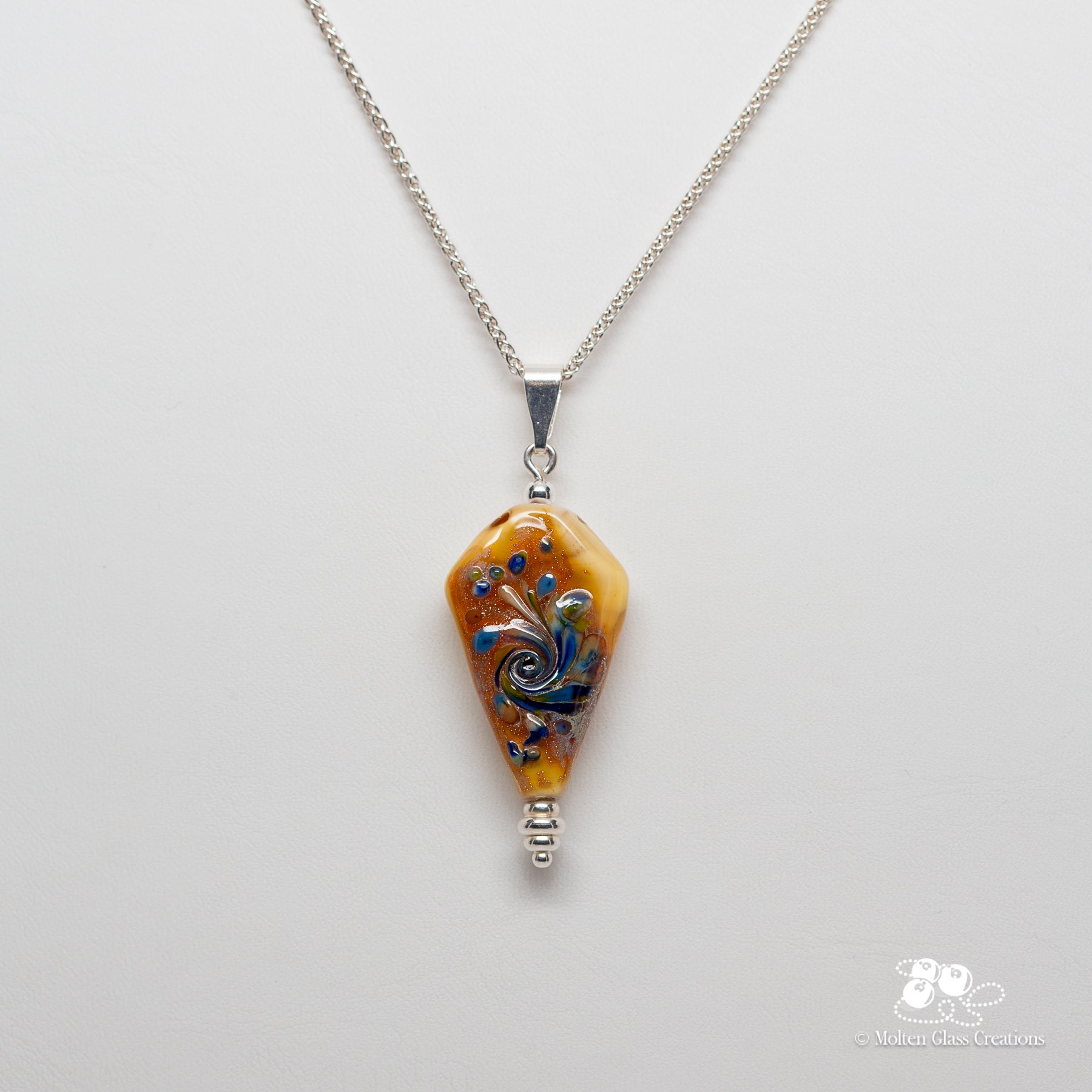 Fly a Kite - Yellow Necklace - Molten Glass Creations