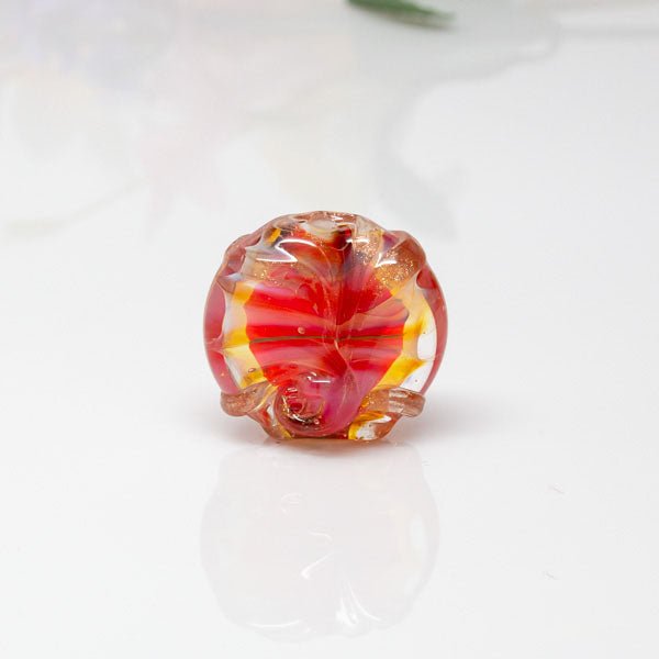 Focal Bead - Pink Swirl - Molten Glass Creations