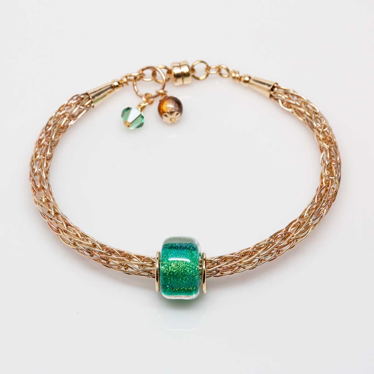 Gold Viking Knit Bracelet - Molten Glass Creations