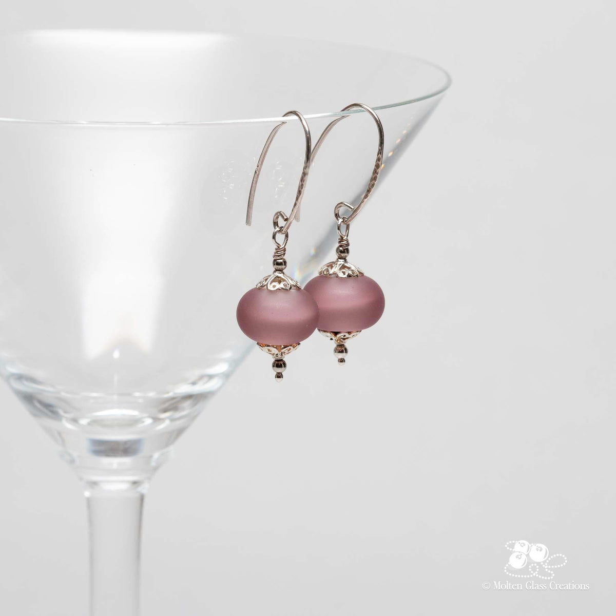 Pale Purple Earrings - Molten Glass Creations