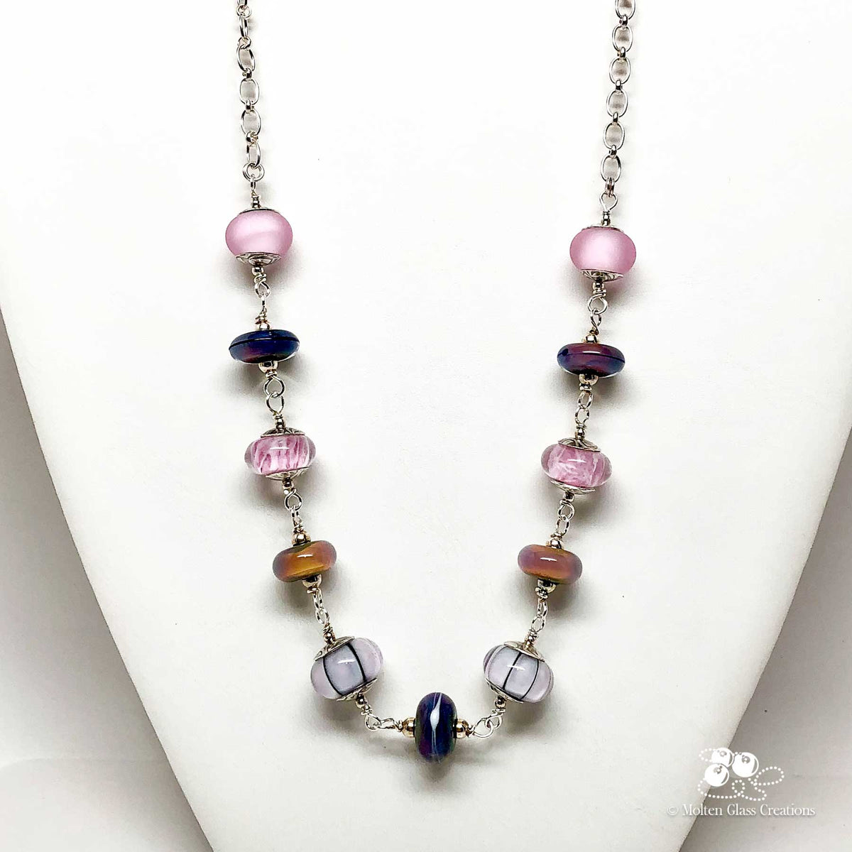 Perfectly Pink and Purple Bead Necklace