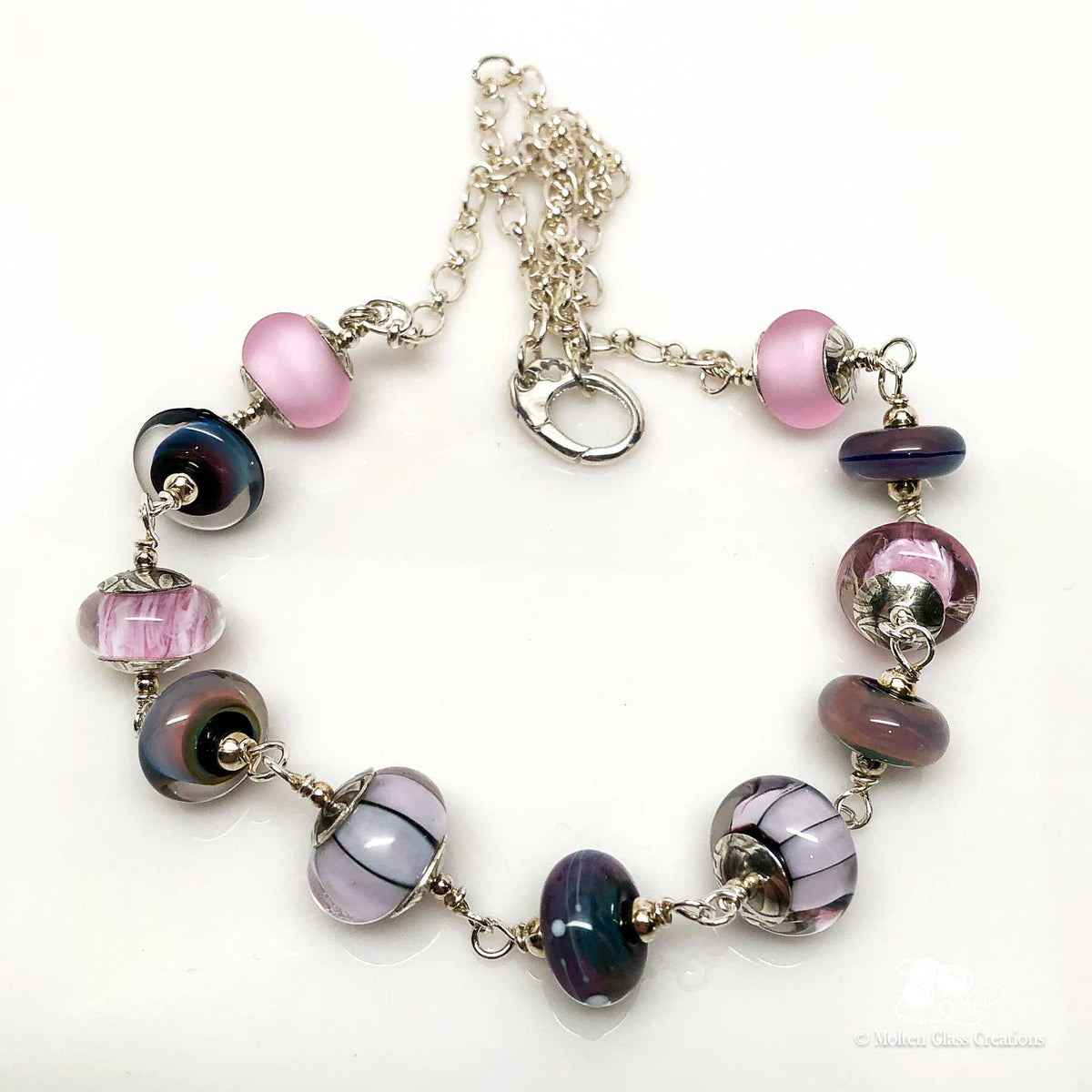 Perfectly Pink and Purple Bead Necklace