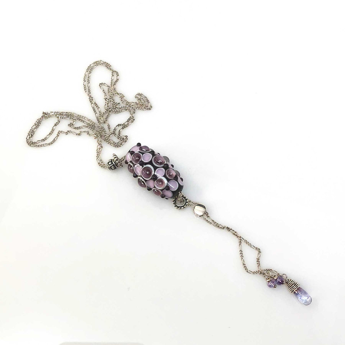 Purple Bubble Necklace - Molten Glass Creations