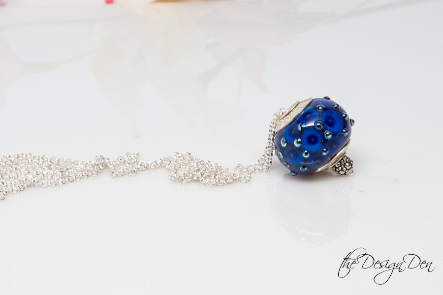 Royal Blue Necklace - Molten Glass Creations