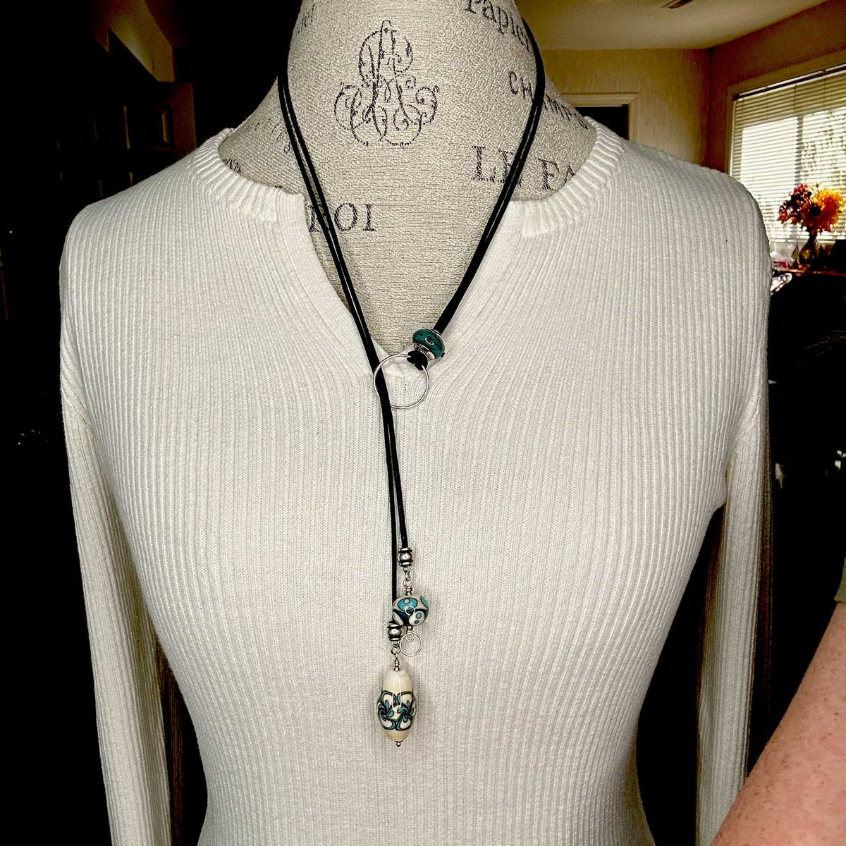 Serenity Sands Lariat Necklace - Molten Glass Creations