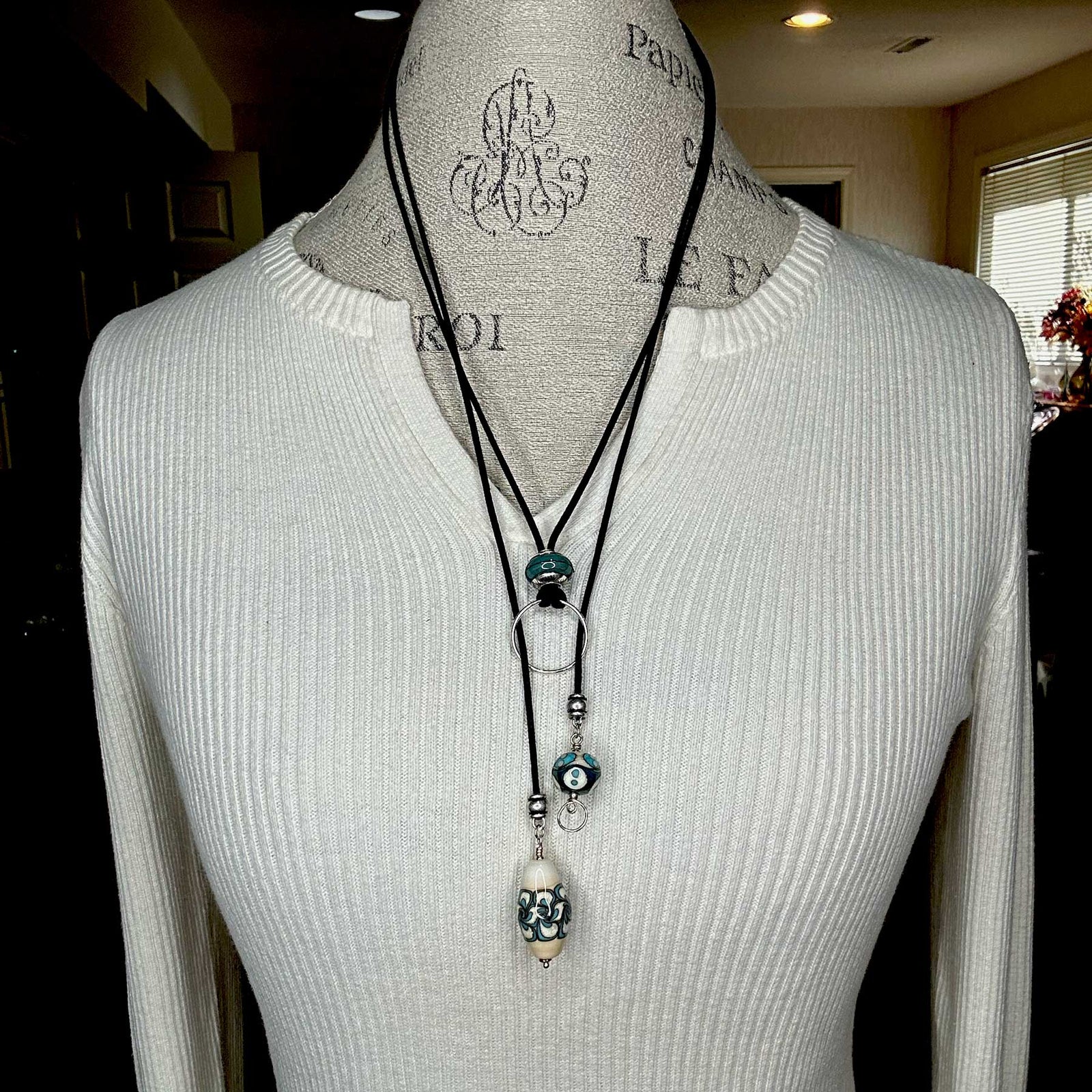 Serenity Sands Lariat Necklace - Molten Glass Creations