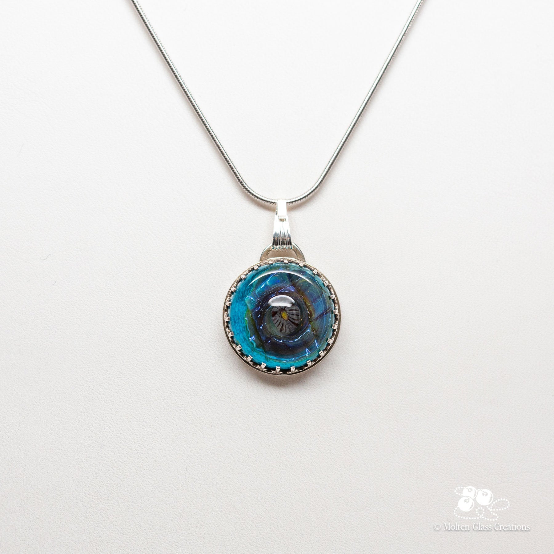 Silver Cloud Necklace - Molten Glass Creations