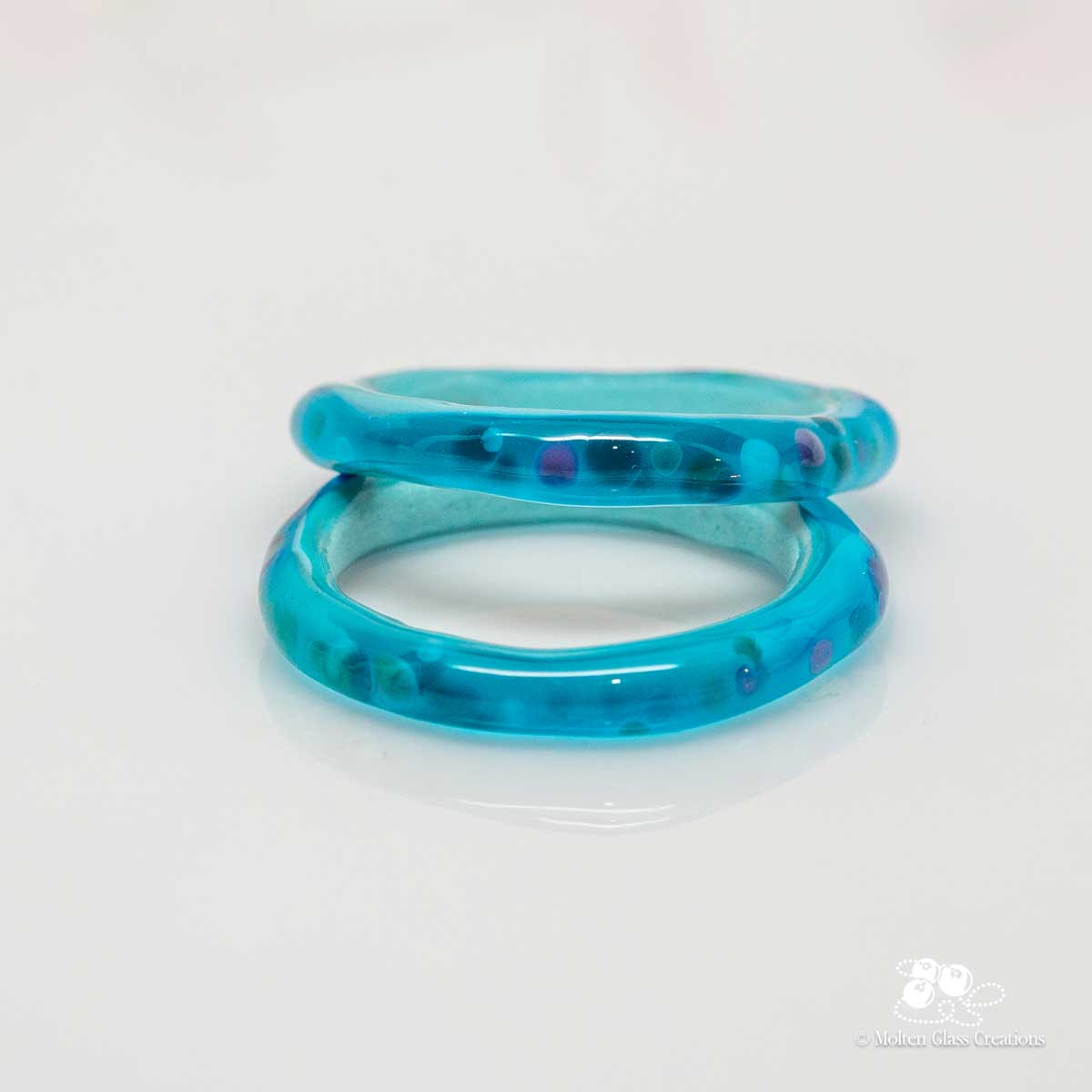 Turquoise Rings - Molten Glass Creations